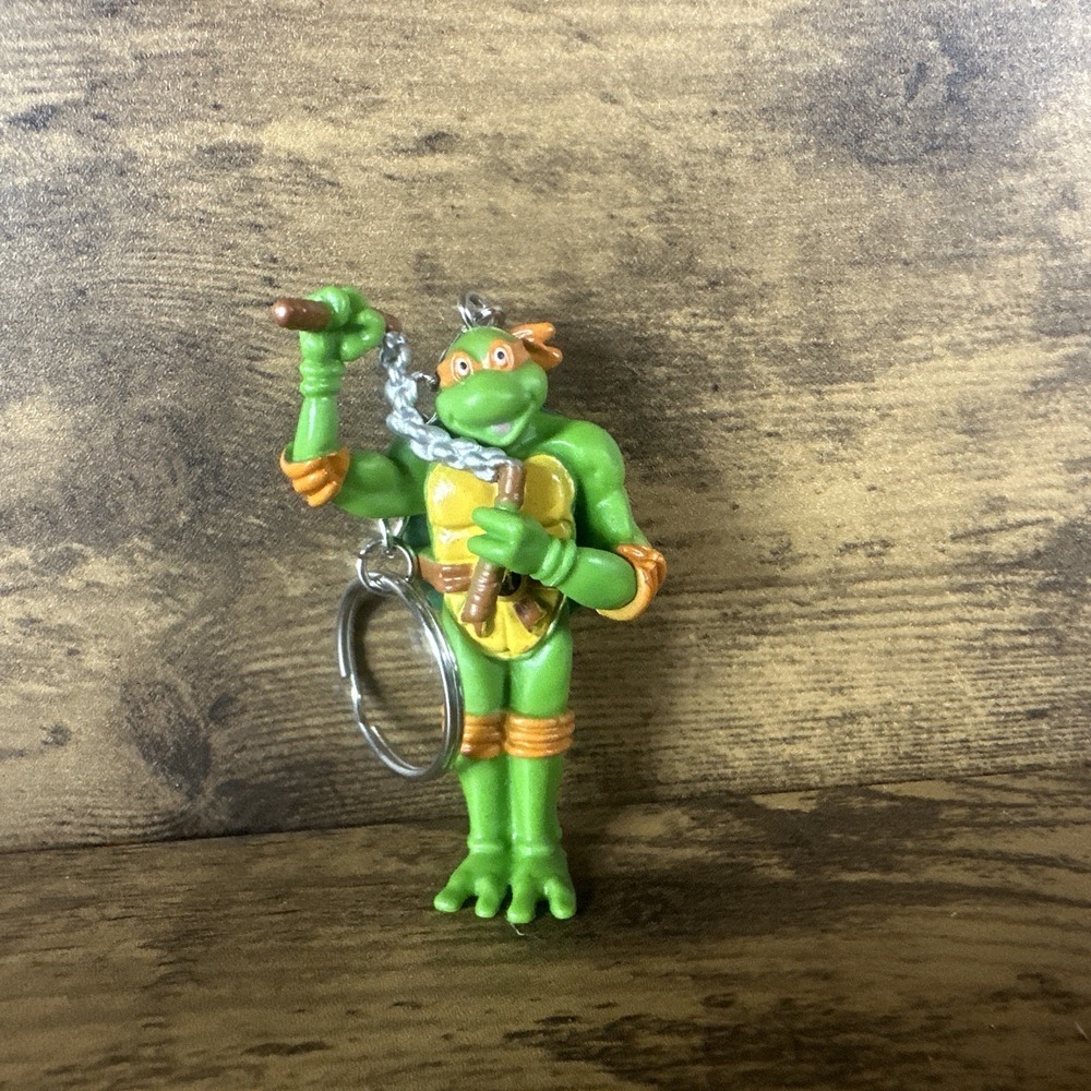 Rare Teenage Mutant Ninja Turtles Donatello Mini Figure Keychain Fast Shippin